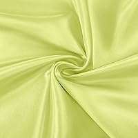 Tea Green Satin Fabric 60 Inch Wide by The Yard, Soft Charmeuse Satin Fabric for Wedding Dress, DIY Craftings, Costumes, 10 Yard