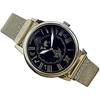 Pobeda Mason Mens Wrist Vintage Watch Soviet USSR Rare Mens Wrist Watch (Milanese Bracelet)