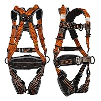 Malta Dynamics Razorback Elite MAXX Safety Harness Fall Protection, Lightweight Quick Connect Buckle, Sewn-In Belt