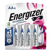 AA Batteries, Ultimate Lithium Double A Battery, 4 Count