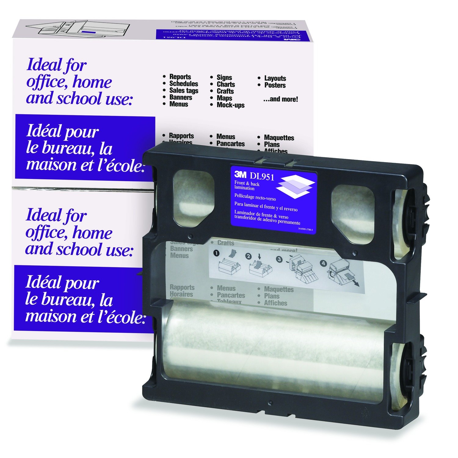 Scotch Glossy Refill Rolls for Heat-Free Laminating Machines,100 ft.