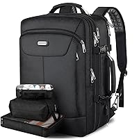 Carry on Backpack, Extra Large 50L Airline Approved TSA Travel Backpacks with 3 Packing Cubes for Women Men, USB Charging Super Large Heavy Expandable Overnight Luggage Daypack Business Backpack