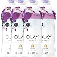 Fresh Outlast Soothing Orchid & Black Currant Body Wash 22 oz, (4 Count)
