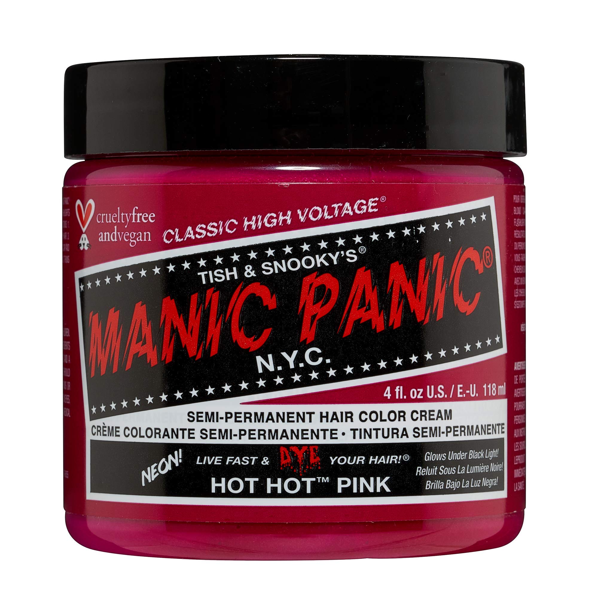 Mua MANIC PANIC Hot Hot Pink Semi Permanent Hair Color - Cruelty Free,  Vegan Classic Pink Hair Dye - Safe to Create & Mix Custom Shades (4oz) trên  Amazon Mỹ chính hãng 2023 | Fado