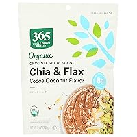 365 by Whole Foods Market, Chia Flax Seed Ground Blend Cocoa Coconut Organic, 12 Ounce