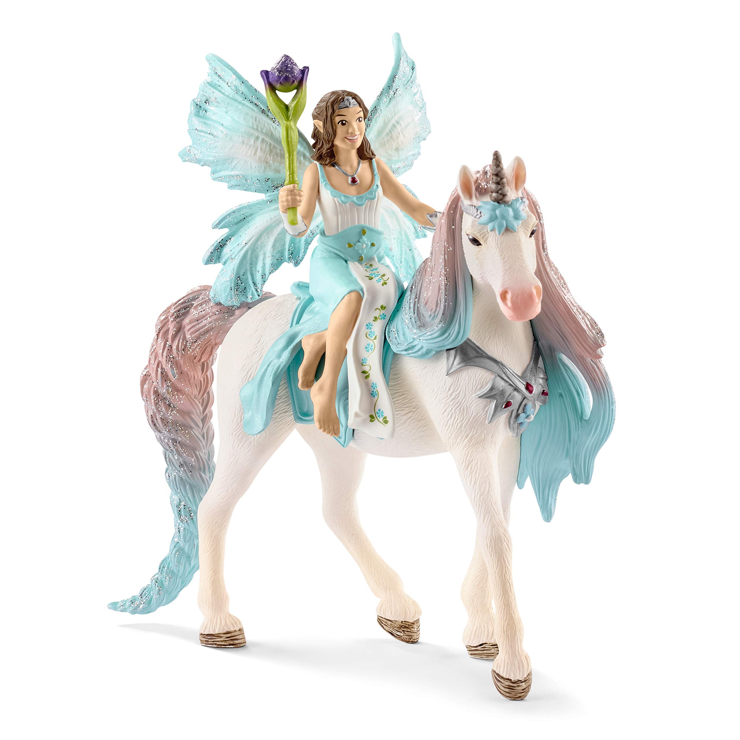 Schleich bayala, 3-Piece Playset, Unicorn Toys for Girls and Boys 5-12 Years Old, Fairy Eyela with Princess Unicorn