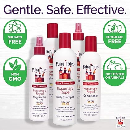 Fairy Tales Rosemary Repel Daily Kid Conditioning Spray for Lice Prevention, 8 Fl. Oz (Pack of 1)