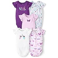 The Children's Place baby-girls And Newborn Short Sleeve Cotton Variety Pack Bodysuits