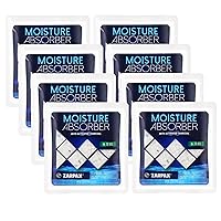 Moisture Absorber Sachets Activated Charcoal 1.4 oz - Remove Excess Moisture In Air & Odor - Desiccant Dehumidifier for Closet, Drawer, Safe, Storage - Dampness & Humidity Control - Set of 8