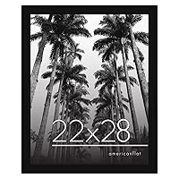Americanflat 22x28 Poster Frame in Black - Photo Frame with Engineered Wood Frame and Polished Plexiglass Cover - Horizontal and Vertical Formats for Wall with Built-in Hanging Hardware