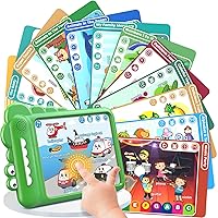 Play & Learn Pad - Talking Flash Cards Learning Toys with 22 Fun Lessons for Boys and Girls, Educational Tablet for Toddlers 2-5, Gifts for Kids