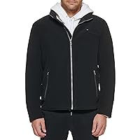Tommy Hilfiger Men's Classic Zip Front Fleece Jacket, Black, 3X BIG