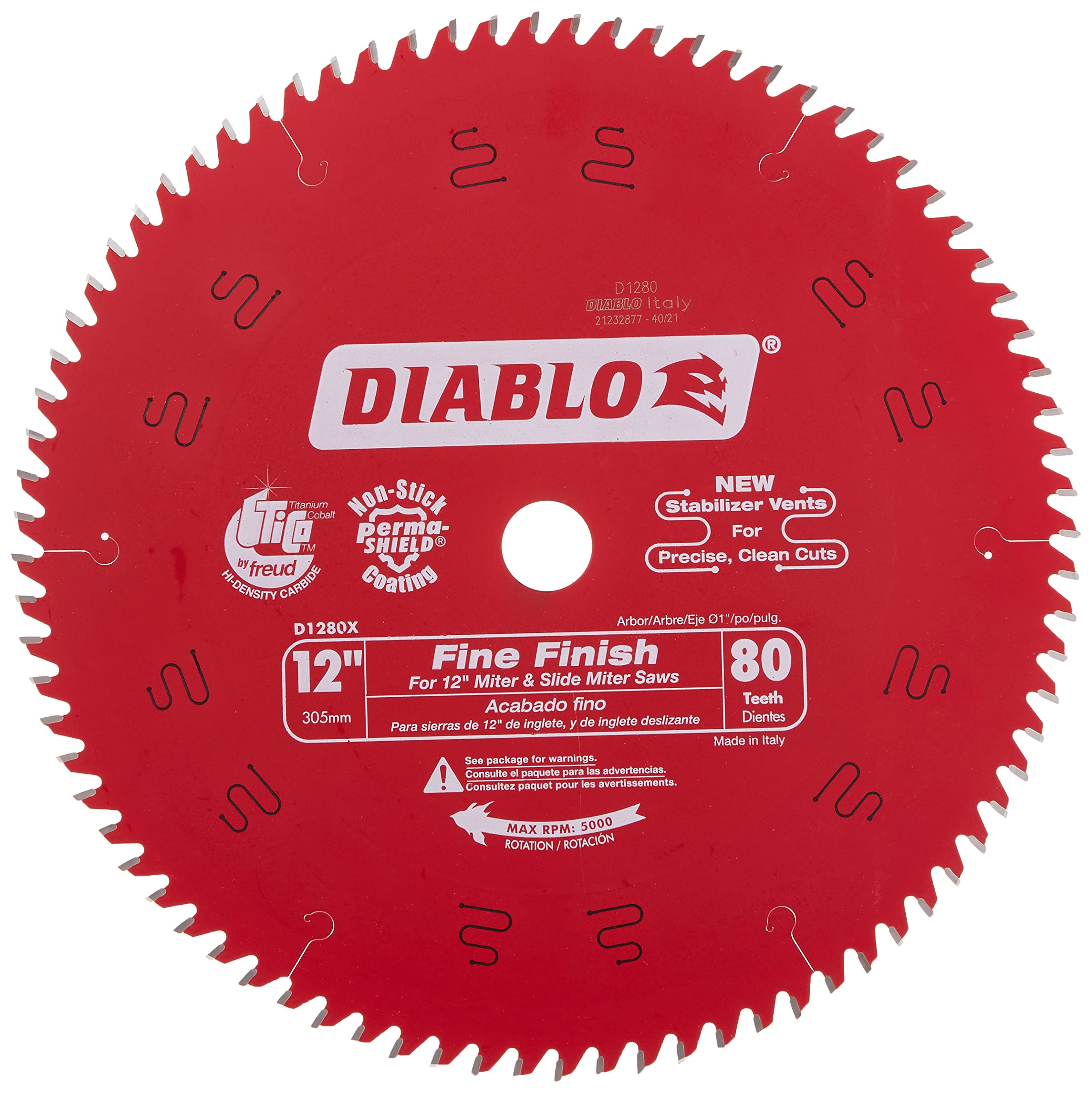 Mua Freud D1280X Diablo 12-Inch 80 Tooth ATB Crosscutting Saw Blade with 1-Inch  Arbor, Red trên Amazon Mỹ chính hãng 2023 Giaonhan247