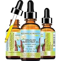 Brazilian BURITI FRUIT OIL Pure Natural Virgin Refined Cold Pressed Carrier Oil Undiluted 1 fl.oz- 30 ml for Face, Body, Hair, Lip and Nails by Botanical Beauty