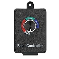 Fan Speed Controller Variable, HVAC Ventilation Fans Speed Adjuster Stepless Power Tools With Pointer Display for Duct Inline Fan Vent Blower, 120V