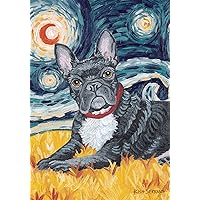Toland Home Garden 102652 Van Growl- French Bulldog Dog Flag 28x40 Inch Double Sided for Outdoor Frenchie House Yard Decoration