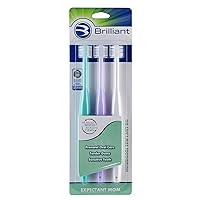 Brilliant Expectant Mom Toothbrush- Extra Soft Toothbrush, 360 Round Head Tooth Brush for Sensitive Teeth and Sensitive Bleeding Gums for Pregnant Moms, Pregnancy Must Haves, White-Lilac-Aqua, 3 Count