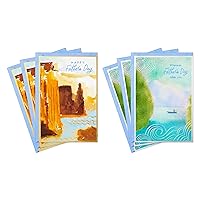 Hallmark Fathers Day Cards Assortment, Watercolor Landscapes (6 Cards with Envelopes)