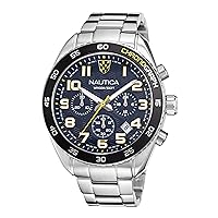 Nautica Men's NAPKBS227 Key Biscane Grey/Blue/SST Bracelet Watch