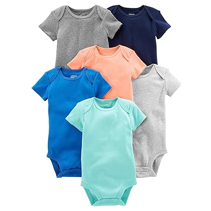 Simple Joys by Carter's Baby Boys' Short-Sleeve Bodysuit, Pack of 6