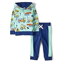 The Children's Place Baby Boy's and Toddler Long Sleeve Sweatshirt and Sweatpant 2 Piece