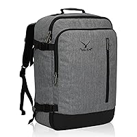 Hynes Eagle Carry on Backpack 38L Large Travel Backpack for Women Flight Approved Weekender Bag Laptop Backpack Men 15 inches Black Grey 2023