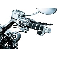 Kuryakyn 6343 Premium ISO Handlebar Grips with Contoured Throttle Boss for Electronic Throttle Control: 2008-19 Harley-Davidson Motorcycles, Chrome, 1 Pair