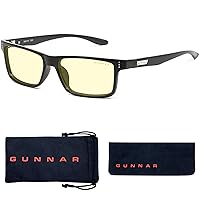 GUNNAR - Premium Reading Glasses - Blocks 65% Blue Light - Vertex, Onyx, Amber Tint, Pwr +2.0