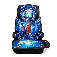 KidsEmbrace Marvel Spider Man High Back Toddler Car Seat Convertible to Backless Booster with Cup Holder and Adjustable Seat Belt, Blue