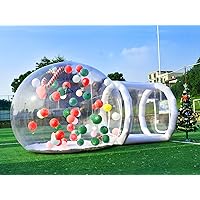 10/13/16ft Inflatable Bubble House, Commercial Grade Tarpaulin PVC Dome Tent for Kids Party, Transparent House for Commercial/Outdoor/Backyard/Garden (10ft Diamete) (10ft)