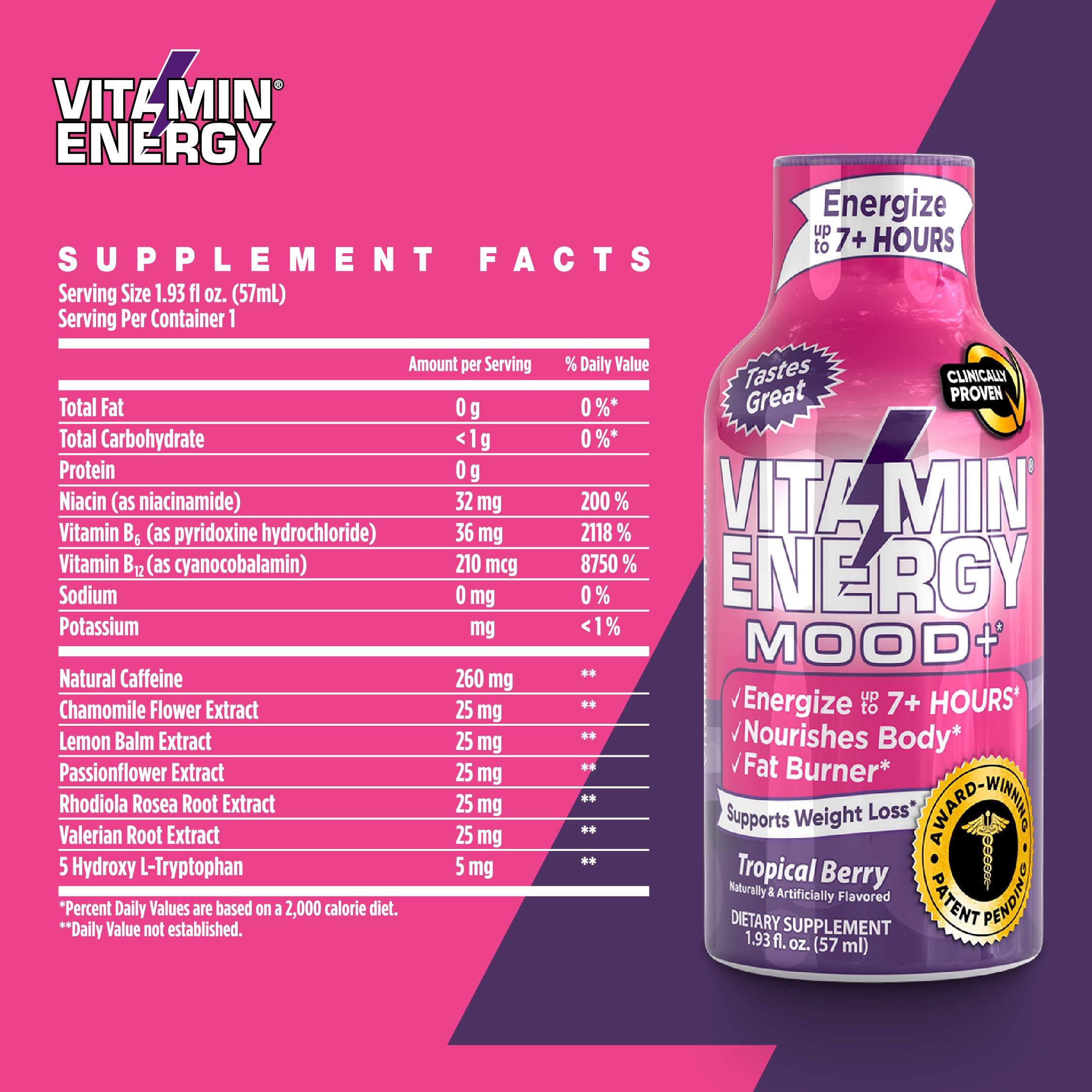 Vitamin Energy Mood+ and Focus Energy Drink Shot Bundle