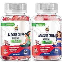Magnesium Gummies for Adults - 500mg and Magnesium Gummies for Adults - 100mg. Calm Magnesium Chews - Magnesium Citrate Chewable Supplement for Mood & Muscle Support