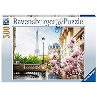 Ravensburger - Adult Jigsaw Puzzle - 500 Piece Jigsaw Puzzle - Spring in Paris - Adults and Children from 12 Years Old Puzzle - 17377