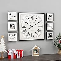 FirsTime & Co. Love Frame Gallery Set Wall Clock, 20