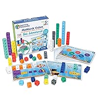 MathLink Cubes Kindergarten Math Activity Set Sea Adventures!, Math Teaching Toys, PreKManipulatives, Children’s Math Games, 115 Pieces, Age 5+