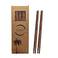Coconut Wood Handcrafted Sustainable ECO Chopsticks set of 10