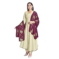 Indian Kurti for Womens With Pant Dupatta | Rayon Foil Printed Dress Kurtis Kurta For Women Dress