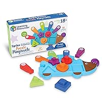 Learning Resources Spike the Fine Motor Hedgehog Puzzle Playmate - 11 Pieces,Ages 18+ months Fine Motor Game, Color and Shape Recognition Toddler Montessori Toys
