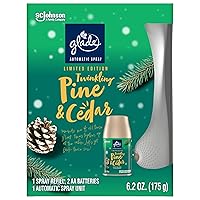 Automatic Spray Refill and Holder Kit, Air Freshener for Home and Bathroom, Twinkling Pine & Cedar, 6.2 Oz