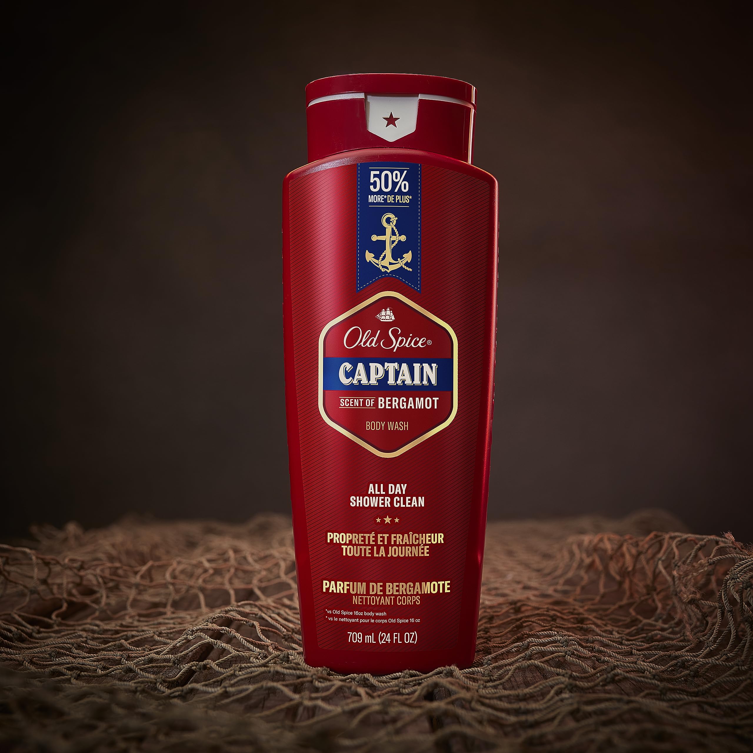 Old Spice Red Collection Body Wash for Men, Captain Scent, 24 fl oz (Pack of 4)
