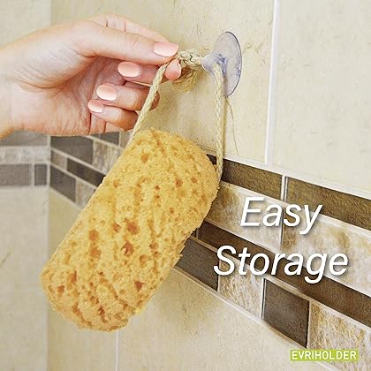 Evriholder Foam Body Sponge for Exfoliating Large Scrubber for a Relaxing Shower or Bath, Pack of 2