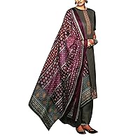 ladyline Rich Cotton Elegant Embroidery Salwar Kameez with Ethnic Bandhani Printed Cotton Dupatta