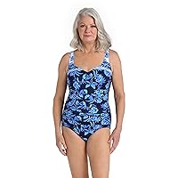 Maxine Of Hollywood Women's Side Shirred Girl Leg One Piece Swimsuit