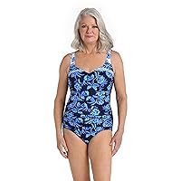 Maxine Of Hollywood Women's Over The Shoulder Shirred One Piece Swimsuit