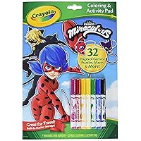 Crayola Coloring & Activity Pad, Disney Miraculous, 32 Coloring Pages & 7 Markers, Gift