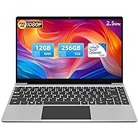 jumper 14 Inch Laptop, Laptop Computer with Intel Celeron J4105 CPU(Up to 2.5GHz), 12GB LPDDR4 256GB SSD, Quad Core, FHD 1920x1080 Display(16:9), 35.52WH Battery, Dual Speakers, Mini HDMI, Type-C.