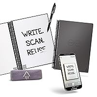 Rocketbook Core Reusable Smart Notebook | Innovative, Eco-Friendly, Digitally Connected Notebook with Cloud Sharing Capabilities | Dotted, 6