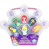 Disney Princess Necklace Activity Set - Spark Creativity with Amazon Exclusive Princess Jewelry-Making Set, Holiday Gift, Birthday Party DIY Activity