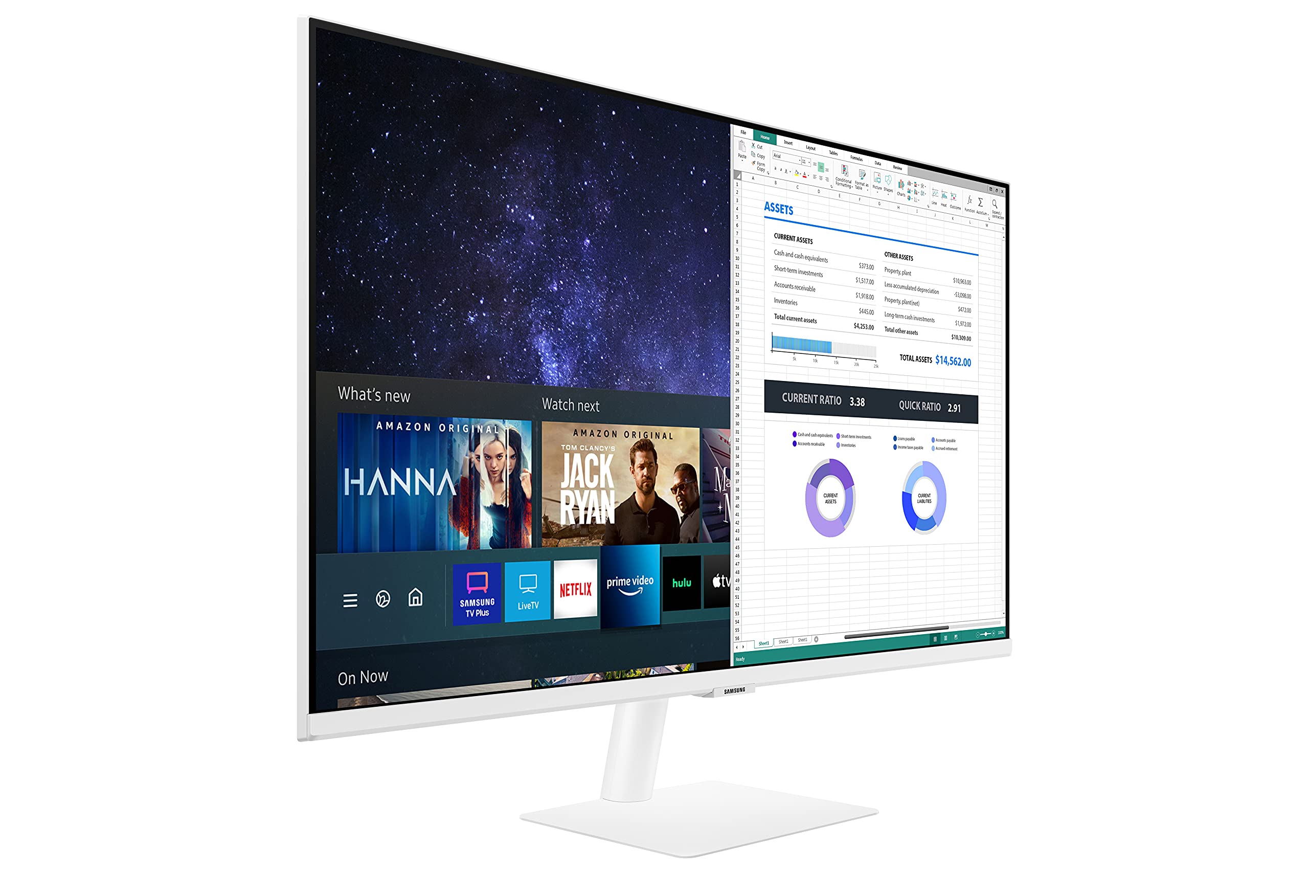 SAMSUNG 27-Inch Class Monitor M5 Series - FHD Smart Monitor and Streaming TV (LS27AM501NNXZA, 2021 Model)