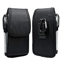 Cell Phone Holster for iPhone 12 Pro Max,for Samsung S20 Ultra 5G,S20+ 5G,S20 FE,S21 Ultra 5G,S21+ 5G,Note 20, note20 Ultra,F41 Rugged Nylon Belt Clip Phone Carry Case with Card Holder